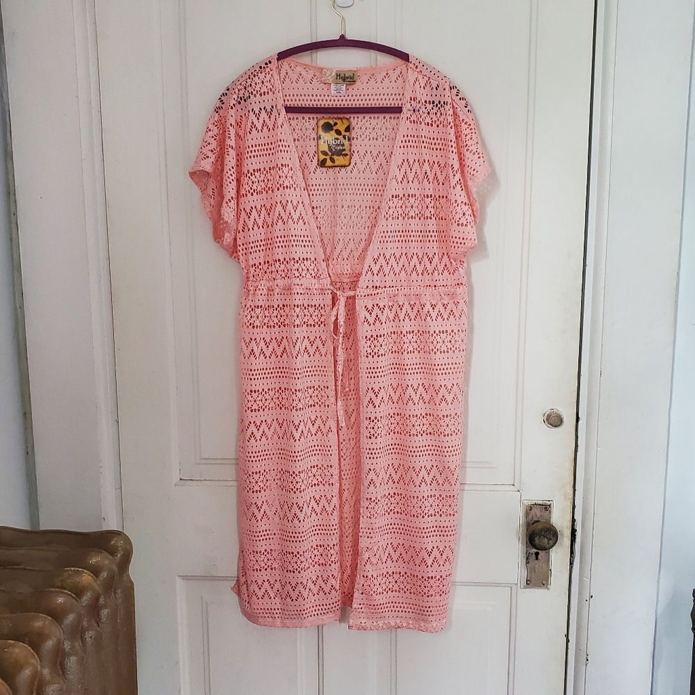 Hybrid & Company Pink Knit Coverup